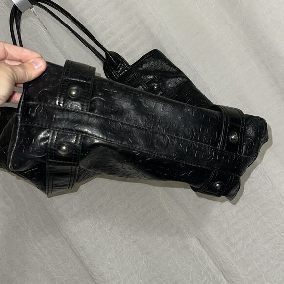 GUESS Black Leather G Logo Founder’s Tote - Picture 7 of 11